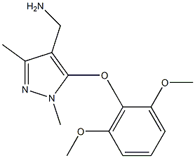 [5-(2,6-dimethoxyphenoxy)-1,3-dimethyl-1H-pyrazol-4-yl]methanamine