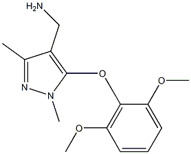 [5-(2,6-dimethoxyphenoxy)-1,3-dimethyl-1H-pyrazol-4-yl]methanamine Structure