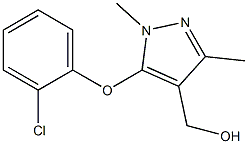 [5-(2-chlorophenoxy)-1,3-dimethyl-1H-pyrazol-4-yl]methanol,,结构式