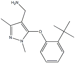 [5-(2-tert-butylphenoxy)-1,3-dimethyl-1H-pyrazol-4-yl]methanamine,,结构式