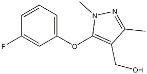 [5-(3-fluorophenoxy)-1,3-dimethyl-1H-pyrazol-4-yl]methanol 结构式