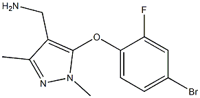 [5-(4-bromo-2-fluorophenoxy)-1,3-dimethyl-1H-pyrazol-4-yl]methanamine 化学構造式