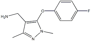 [5-(4-fluorophenoxy)-1,3-dimethyl-1H-pyrazol-4-yl]methanamine 结构式