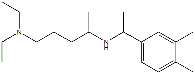 [5-(diethylamino)pentan-2-yl][1-(3,4-dimethylphenyl)ethyl]amine,,结构式