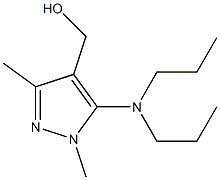 [5-(dipropylamino)-1,3-dimethyl-1H-pyrazol-4-yl]methanol 化学構造式