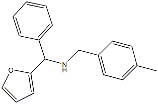 [furan-2-yl(phenyl)methyl][(4-methylphenyl)methyl]amine 化学構造式