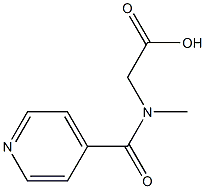 [isonicotinoyl(methyl)amino]acetic acid 化学構造式