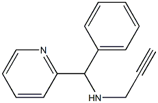 [phenyl(pyridin-2-yl)methyl](prop-2-yn-1-yl)amine,,结构式