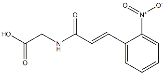 {[(2E)-3-(2-nitrophenyl)prop-2-enoyl]amino}acetic acid 化学構造式