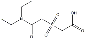 {[2-(diethylamino)-2-oxoethyl]sulfonyl}acetic acid 化学構造式