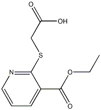 {[3-(ethoxycarbonyl)pyridin-2-yl]thio}acetic acid 化学構造式