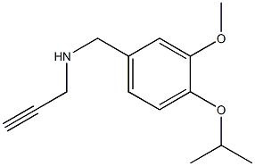 {[3-methoxy-4-(propan-2-yloxy)phenyl]methyl}(prop-2-yn-1-yl)amine,,结构式