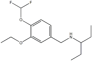 {[4-(difluoromethoxy)-3-ethoxyphenyl]methyl}(pentan-3-yl)amine Struktur