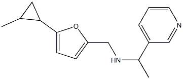 {[5-(2-methylcyclopropyl)furan-2-yl]methyl}[1-(pyridin-3-yl)ethyl]amine|