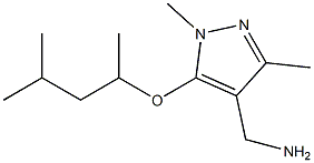 {1,3-dimethyl-5-[(4-methylpentan-2-yl)oxy]-1H-pyrazol-4-yl}methanamine,,结构式