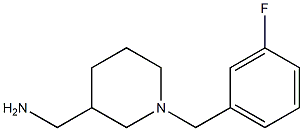{1-[(3-fluorophenyl)methyl]piperidin-3-yl}methanamine Struktur