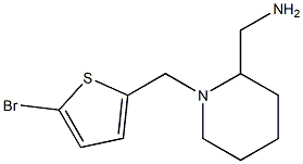 {1-[(5-bromothiophen-2-yl)methyl]piperidin-2-yl}methanamine 结构式