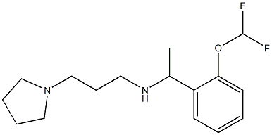 {1-[2-(difluoromethoxy)phenyl]ethyl}[3-(pyrrolidin-1-yl)propyl]amine