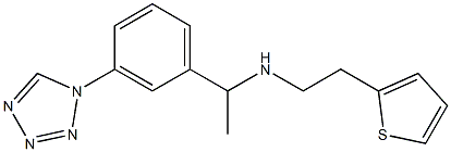 {1-[3-(1H-1,2,3,4-tetrazol-1-yl)phenyl]ethyl}[2-(thiophen-2-yl)ethyl]amine Structure