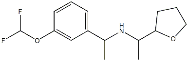 {1-[3-(difluoromethoxy)phenyl]ethyl}[1-(oxolan-2-yl)ethyl]amine,,结构式