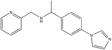 {1-[4-(1H-imidazol-1-yl)phenyl]ethyl}(pyridin-2-ylmethyl)amine 化学構造式