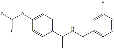 {1-[4-(difluoromethoxy)phenyl]ethyl}[(3-fluorophenyl)methyl]amine Structure