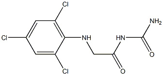 {2-[(2,4,6-trichlorophenyl)amino]acetyl}urea Structure