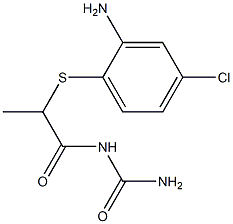 {2-[(2-amino-4-chlorophenyl)sulfanyl]propanoyl}urea 结构式