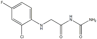{2-[(2-chloro-4-fluorophenyl)amino]acetyl}urea,,结构式
