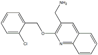 {2-[(2-chlorophenyl)methoxy]quinolin-3-yl}methanamine,,结构式