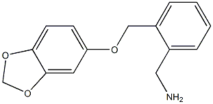 {2-[(2H-1,3-benzodioxol-5-yloxy)methyl]phenyl}methanamine 结构式