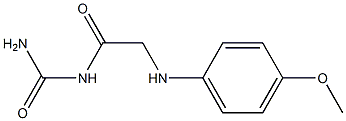 {2-[(4-methoxyphenyl)amino]acetyl}urea,,结构式