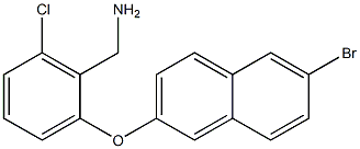 {2-[(6-bromonaphthalen-2-yl)oxy]-6-chlorophenyl}methanamine 化学構造式