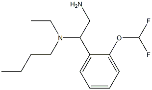 {2-amino-1-[2-(difluoromethoxy)phenyl]ethyl}(butyl)ethylamine 结构式