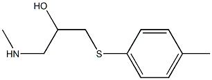 {2-hydroxy-3-[(4-methylphenyl)sulfanyl]propyl}(methyl)amine 化学構造式
