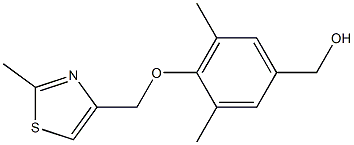 {3,5-dimethyl-4-[(2-methyl-1,3-thiazol-4-yl)methoxy]phenyl}methanol 结构式