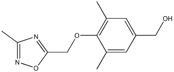 {3,5-dimethyl-4-[(3-methyl-1,2,4-oxadiazol-5-yl)methoxy]phenyl}methanol,,结构式