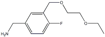 {3-[(2-ethoxyethoxy)methyl]-4-fluorophenyl}methanamine Structure