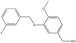 {3-[(3-fluorophenyl)methoxy]-4-methoxyphenyl}methanol Struktur