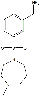 {3-[(4-methyl-1,4-diazepane-1-)sulfonyl]phenyl}methanamine Structure