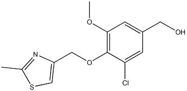 {3-chloro-5-methoxy-4-[(2-methyl-1,3-thiazol-4-yl)methoxy]phenyl}methanol Structure