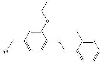 {3-ethoxy-4-[(2-fluorophenyl)methoxy]phenyl}methanamine Structure