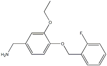 {3-ethoxy-4-[(2-fluorophenyl)methoxy]phenyl}methanamine Struktur