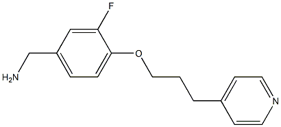 {3-fluoro-4-[3-(pyridin-4-yl)propoxy]phenyl}methanamine,,结构式