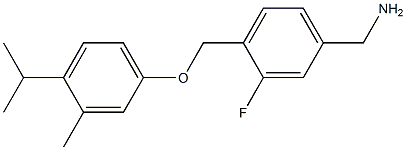 {3-fluoro-4-[3-methyl-4-(propan-2-yl)phenoxymethyl]phenyl}methanamine Struktur