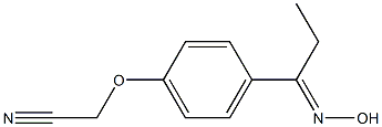 {4-[(1E)-N-hydroxypropanimidoyl]phenoxy}acetonitrile 结构式