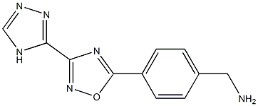 {4-[3-(4H-1,2,4-triazol-3-yl)-1,2,4-oxadiazol-5-yl]phenyl}methanamine Struktur