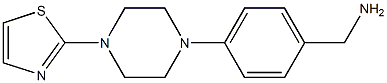 {4-[4-(1,3-thiazol-2-yl)piperazin-1-yl]phenyl}methanamine Struktur