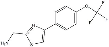 {4-[4-(trifluoromethoxy)phenyl]-1,3-thiazol-2-yl}methanamine 结构式