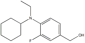 {4-[cyclohexyl(ethyl)amino]-3-fluorophenyl}methanol,,结构式